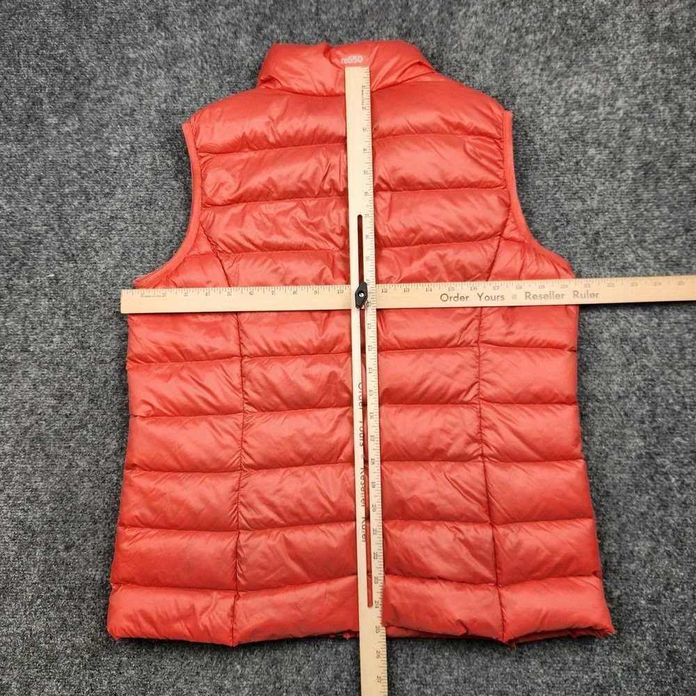 Eddie Bauer Down Vest Womens Large Pink‎ EB650 Quilted Puffer Lightweight Zip